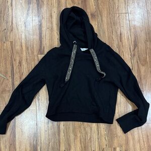 Zara knit Black Hooded Women's Top size L